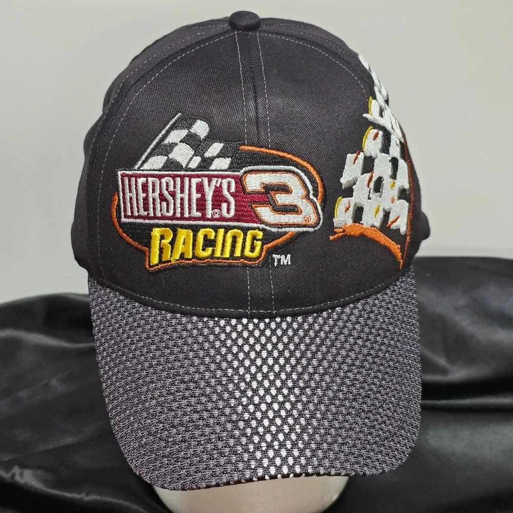 NEW Hershey's‎ Racing Number # 3 Black Embroidered Baseball Cap Men's NASCAR